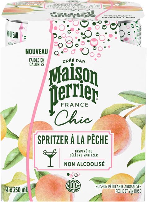 MAISON PERRIER Chic Peach Spritzer Boisson pétillante sans alcool