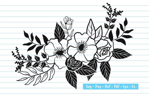 Flower Bouquet Svg Flower Svg Cut Files Graphic By Dakhashop · Creative Fabrica