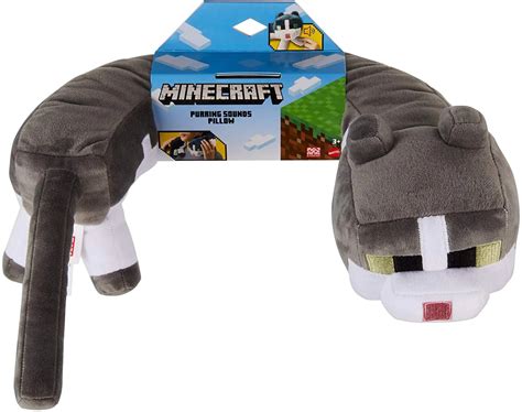 Minecraft Purring Sounds Plush Cat Neck Pillow Toy Soft Comfort T For All Ages 3 And Older