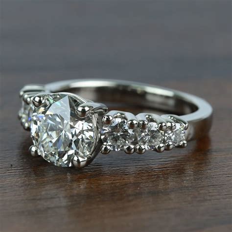 2 Carat Round Custom U Prong Diamond Engagement Ring