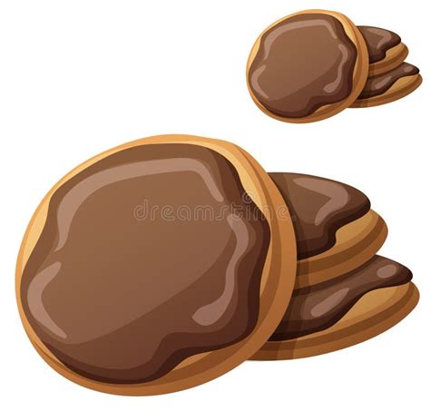 Cookies Set Of Cartoon Vector Food Icons Stock Vector Illustration