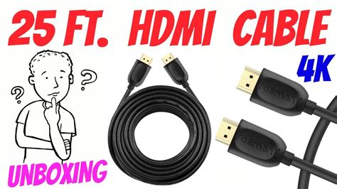 Unboxing Fosmon 4K HDMI Cable 25 FT Gold Plated Ultra High Speed YouTube