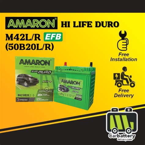 Installation Provided Amaron Hi Life Duro M42 50B20L R EFB Auto