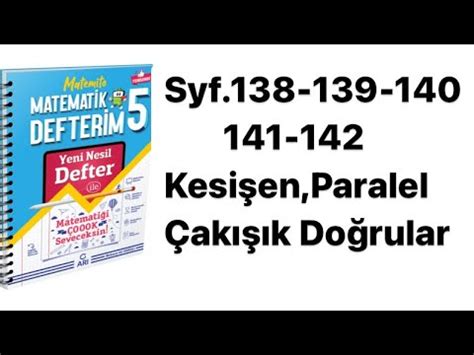 5 SINIF MATEMİTO S 138 139 140 141 142 KESİŞEN PARALEL VE ÇAKIŞIK