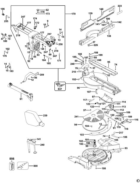 Schemat Piła wielofunkcyjna DEWALT DWS780 Type10 DWS780 QS części