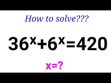 A Nice Exponential Equation Solving By Math Tutor Jakaria Youtube