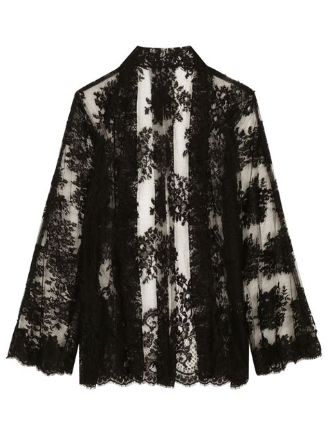 Dolce And Gabbana Sheer Lace Jacket Farfetch