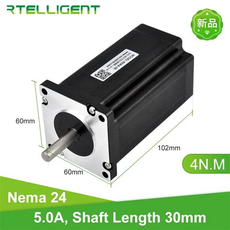 Rtelligent Motor Paso A Paso Nema 24 4 0 N M 40kg Cm 60x120mm 4 Ejes