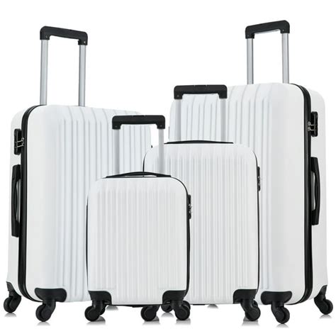 4 piece spinner luggage set luggage sets hardside with spinner wheels ...