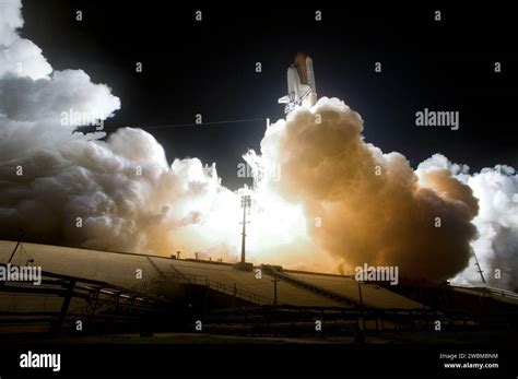 STS128 S 044 28 Aug 2009 Against A Black Night Sky Space