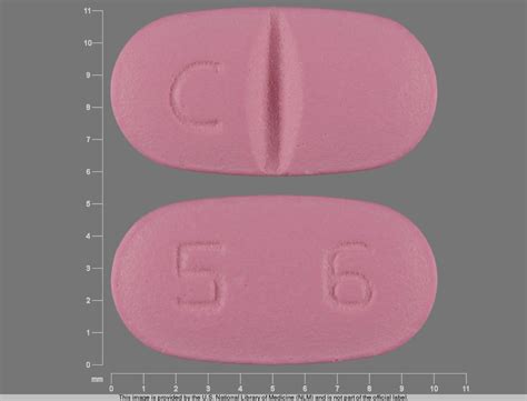 Pill Finder C 5 6 Pink Elliptical Oval