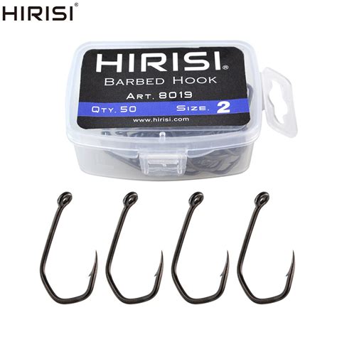 Carp Fishing Hooks Barbed PTFE Coating High Carbon Steel Eyed Fish