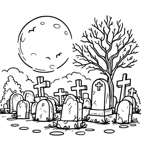 Drawing Graveyard Scene