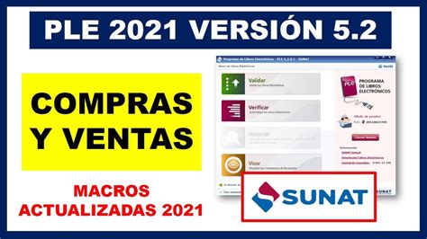 Libros electrónicos 2021 Sunat Registro de compras y ventas