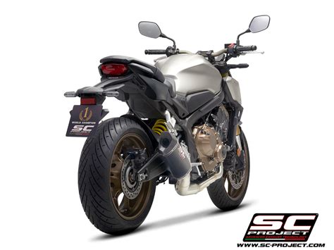 Honda Cb650r 2019 2020 Full Exhaust System 4 1 With Sc1 M Muffler With Carbon Fibre End Cap