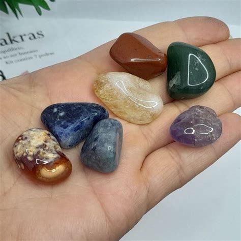 Chakras Kit De Pedras Roladas Pq Aliados Da Arte