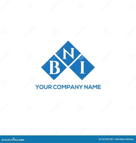 Design Do Logotipo Bni Letter Em Fundo Branco Conceito De Logotipo De