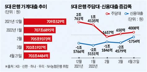 은행권 가계대출 다시 늘어나나… 5대 은행 주담대 20일새 4000억 증가 이투데이