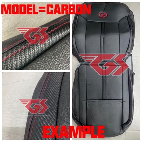 Car Cushion Oem Semi Leather Carbon Seat Cover For Perodua Model Axia