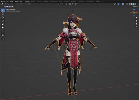 Artstation Genshin Impact Beidou Rigged Resources