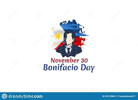 November 30 Happy Bonifacio Day Vector Illustration Stock Vector