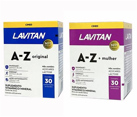 Kit Vitamina Lavitan A Z Original E Mulher 30 Comprimidos Cimed