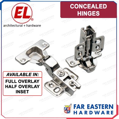 El Concealed Hinges Full Half Overlay Inset Soft Close Hinge Sold Per