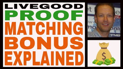 Livegood Review Proof Matching Bonus Explained Livegood