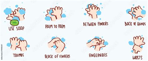 How To Wash Your Hands Hand Drawn Cartoon Art Illustration How To Wash