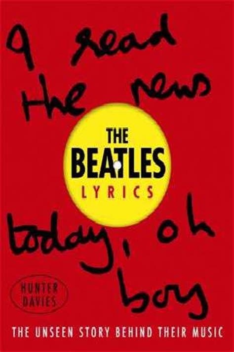 Buy Beatles Lyrics Unseen Story By Hunter Davies