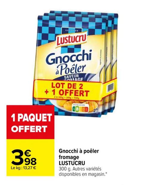 Promo Gnocchi Po Ler Fromage Lustucru Chez Carrefour