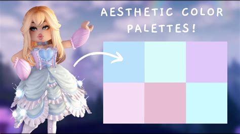 ੈ ‧aesthetc Custom Color Palettes Codes Royale High Roblox Youtube