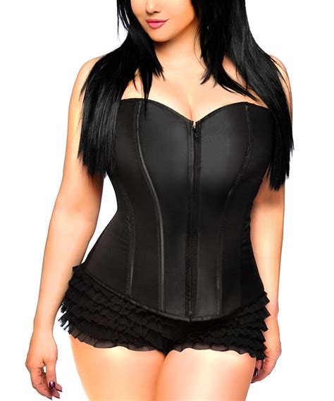 Daisy Corsets Black Sweetheart Front Zipper Corset Women And Plus