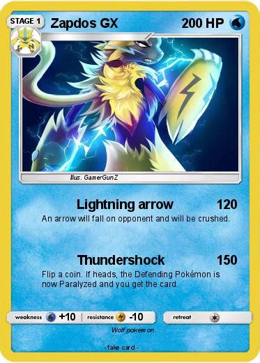 Pokémon Zapdos Gx 5 5 Lightning Arrow My Pokemon Card