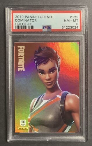 2019 Panini Fortnite 125 Dominator Rc USA Print Holofoil PSA 8 HOLO