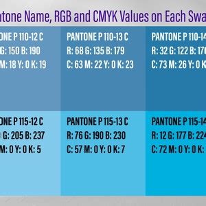 Pantone CMYK Coated and Uncoated Color Swatches Charts 2100x945mm Size Each Swatch Has Pantone ...