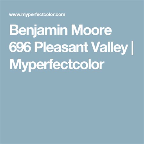 Benjamin Moore 696 Pleasant Valley Myperfectcolor Chair Rail Paint