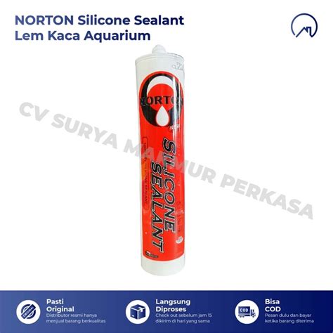 Jual Norton Silicone Sealant Botol Clear Bening Lem Kaca Aquarium