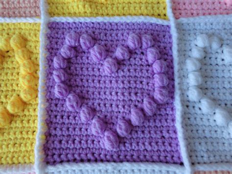 Free Crochet Patterns And Video Tutorials Crochet Pattern “popcorn Heart Blanket Afghan” By