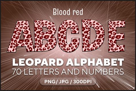 Blood Red Leopard Alphabet Graphic By Fromporto Creative Fabrica