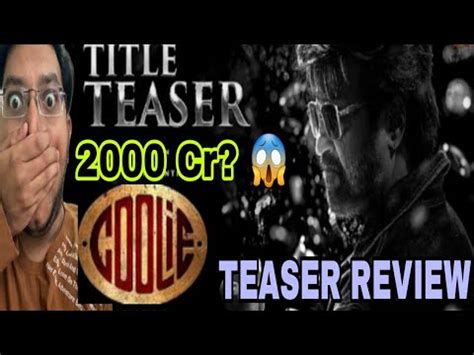 COOLIE Thalaivar171 TITLE TEASER REACTION COOLIE TITLE TEASER REVIEW