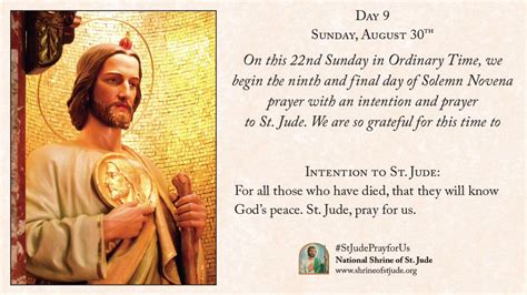 Day 9 Solemn Novena To St Jude For Healing August 2020 Youtube