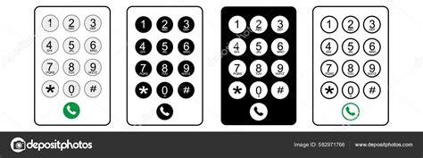 Smartphone Dial Keypad Design Keyboard Template Touchscreen Device User