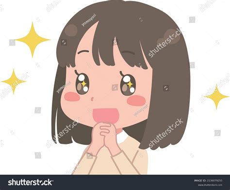 Clip Art Happy Girl Stock Vector (Royalty Free) 2136079255 | Shutterstock