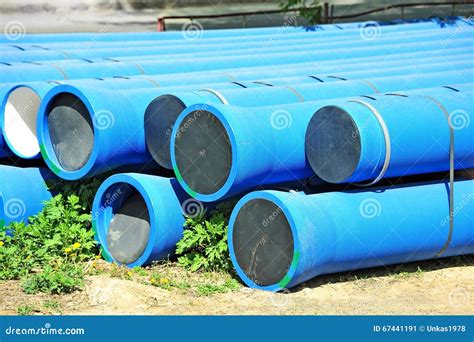 Stacked Pvc Pipe Stock Image Image Of Canalization Culvert