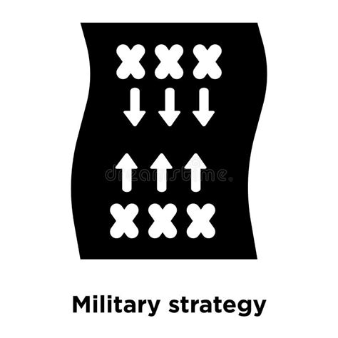 Vector Del Icono De La Estrategia Militar Aislado En El Fondo Blanco