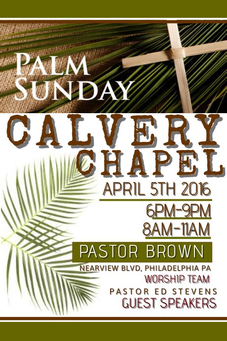 Palm Sunday Template Postermywall