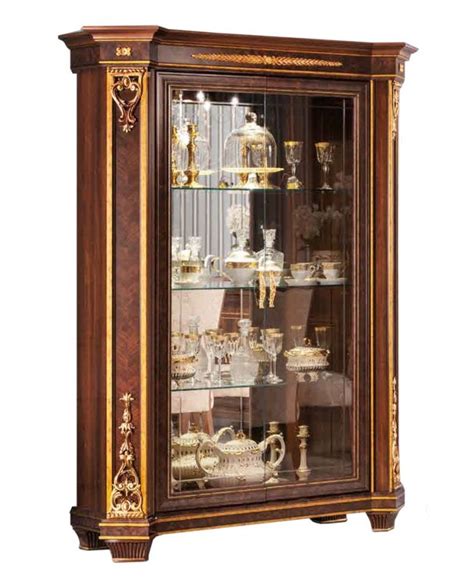 Arredoclassic Modigliani Mahogany Italian Glass Door Display Cabinet