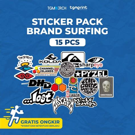 Jual Stiker Pack Logo Brand Surfing Logo Pack Murah Kota Bekasi