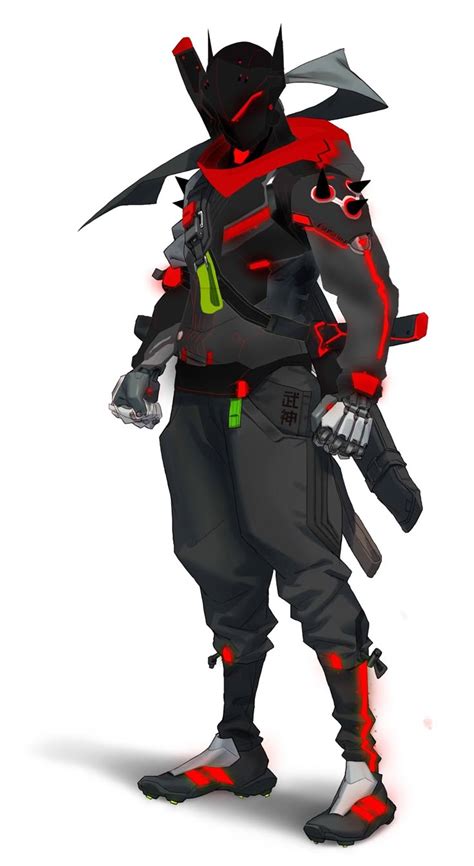 Dark Genji Animation Art Character Design Red Hood Comic Fantasy